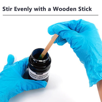 Screen Printing Photo Emulsion (8.5 oz), Diazo Sensitizer(1g), Measuring Cup, Gloves, and 5 Stir Sticks, Pre-Sensitized Photo Emulsion Screen Printing Supplies for Screen Printing and Fabric