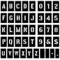 Painting Stencil Set, 1 inch Plastic Letters and Numbers Interlocking Stencil Kit 138 Pieces, Black