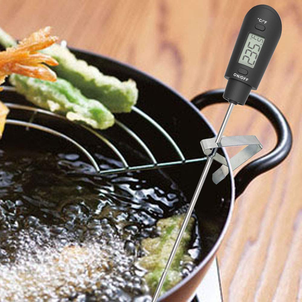 Candy Spatula with Thermometer Built in and Pot Clip – Fast Instant Read Digital Spatula Thermometer for Candy Making,Chocolate,jams,syrups with BPA Free Silicon Spatula
