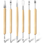 6 Pack Clay Tools Kit, Pottery Tools & Sculpting Tools, Polymer Modeling Clay Cutters Sculpture Set for Carving, Ceramics, Molding, DIY