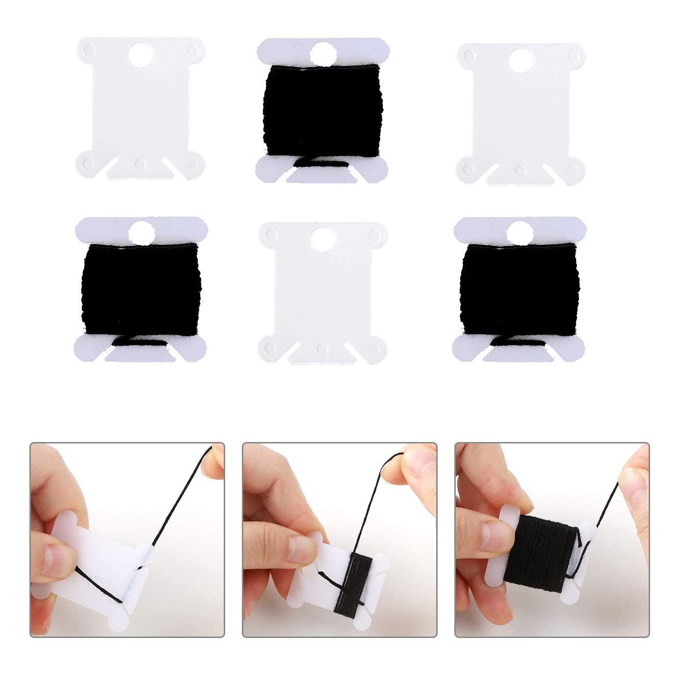 30 Skeins Embroidery Thread,White Brown Grey Black Gradient Embroidery Floss for Cross Stitch and DIY Art Craft,Friendship Bracelets String,with 12 PCS Floss Bobbins