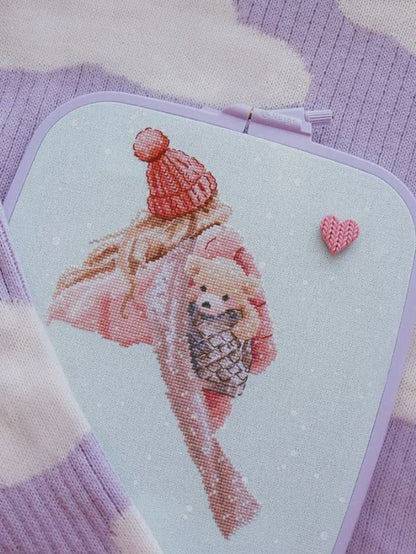 Lila Plastic Square Embroidery Hoop, Cross Stitch Hoops, Punch Needle Hoop No:4 Large