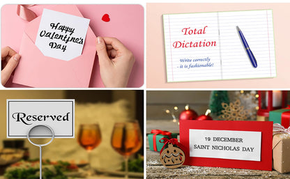 Letter Stencils - 12 Pack, 4 x 7 Inch, Reusable Plastic Alphabet Stencils for Bullet Journaling, Scrapbook Decor & DIY Craft Projects