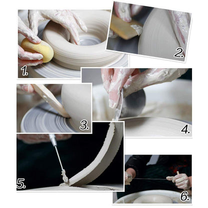 19Pcs Pottery Tools Clay Sculpting Carving Tool Set Contains Most Essential Wooden Clay Tools for Potters