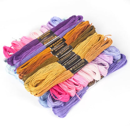 150 Color Skeins Rainbow Color Embroidery Floss，Cross Stitch Threads, Bracelet Yarn, Craft Floss