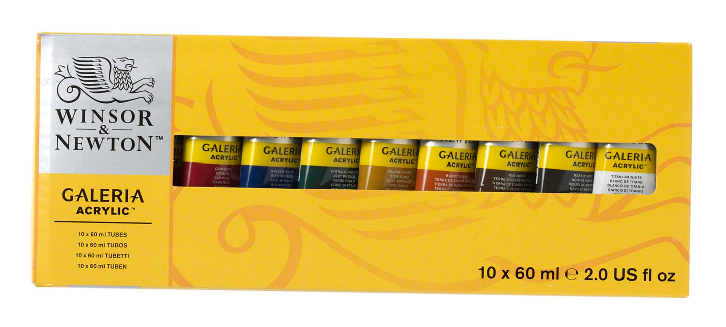 Acrylic Paint, 10 x 60ml (2--oz) Tube Paint Set