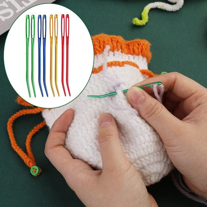 Yarn Needle,Weaving Needle Tapestry Needle Bent Needles for Crochet Large Eye Darning Needles with Storage Box for Knitting Crochet(Random Color)