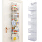 5-Shelf Over The Door Hanging Pantry Organizer, Room Organizer with Clear Plastic Pockets, 25lb Ultra Sturdy & Large Capacity for Closet, Bedroom, Nursery, Bathroom and Sundries