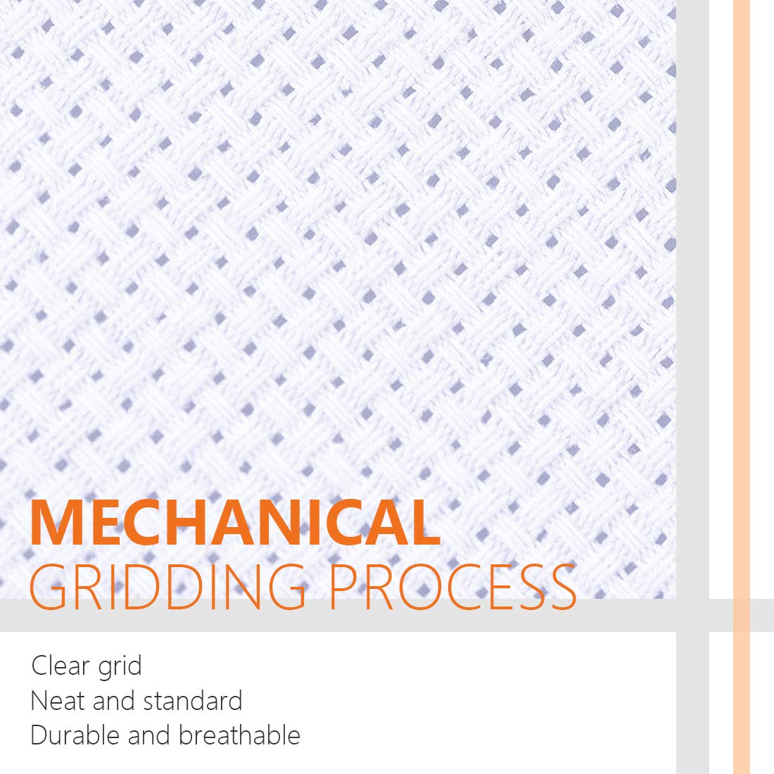 Classic Reserve Aida Cross Stitch Fabric, 14 Count White Cotton Cloth for Embroidery (59 x 39 Inch)