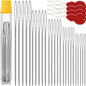 50 Pack Premium Large Eye Needles for Hand Sewing with 4 Needle Threaders, Assorted Sizes, Embroidery Needles for Hand Sewing, Sewing Needles Large Eye, Big Eye Needle