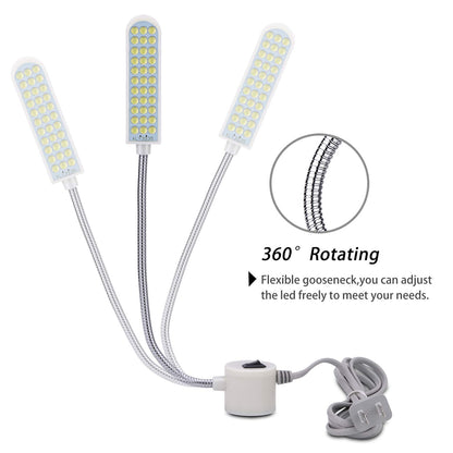Sewing Machine Light (36LED) Gooseneck Work Light with Magnetic Mounting Base, White Soft Light for Lathes, Drill Presses, Workbenches (3PACK)