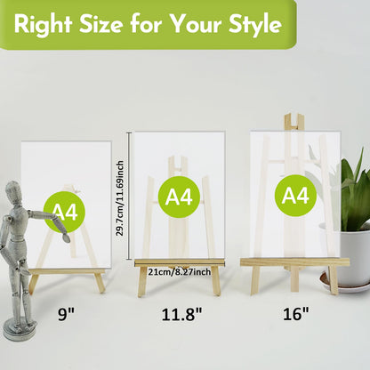12 Pack 11.8" Tabletop Easel, Portable A-Frame Tripod Tabletop Easel Set for Painting Party & Displaying Canvases, Photos, Display Tripod Holder Stand for Students Kids Beginners