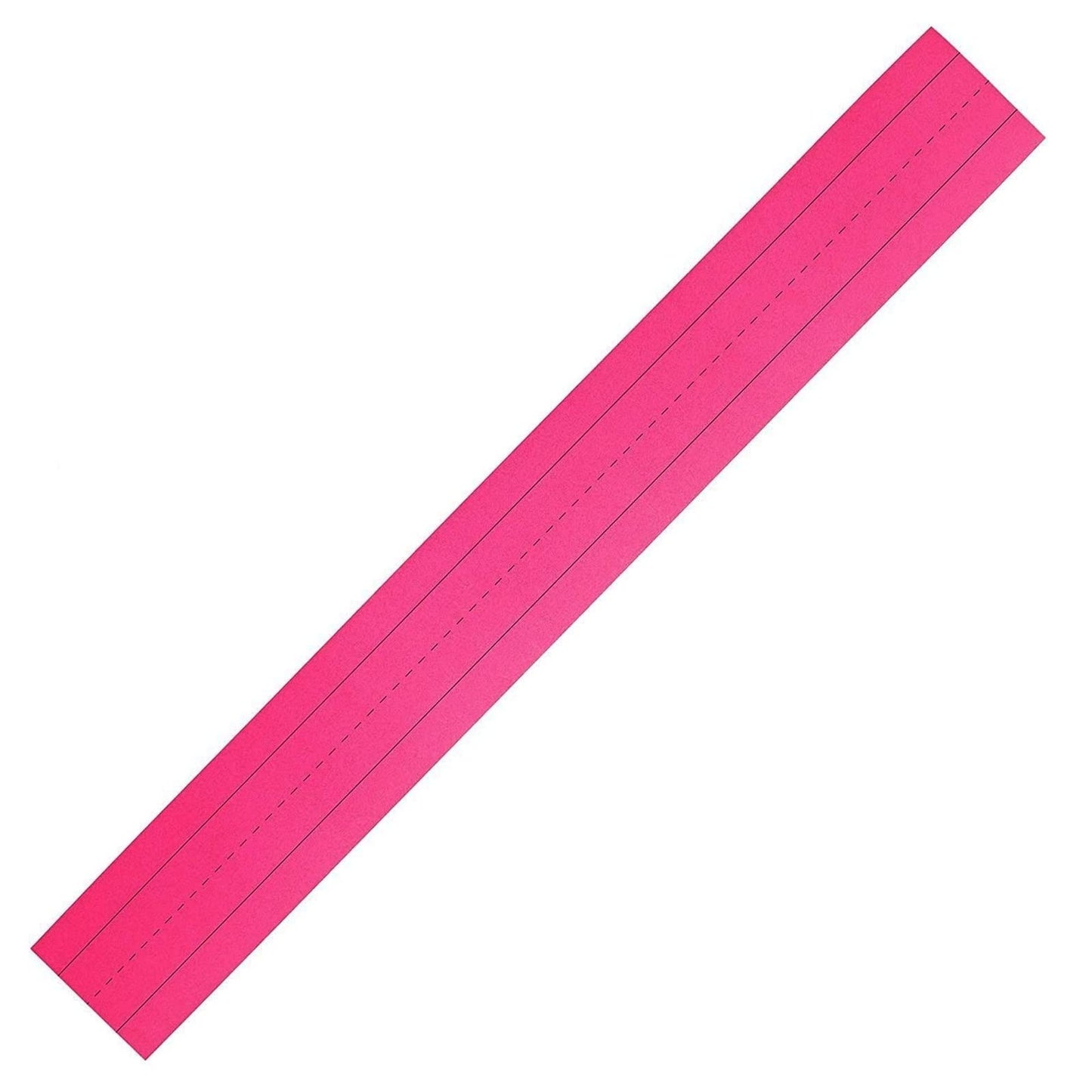 Colored Sentence Strips for Teacher Supplies, Classroom, Lined Paper Borders for Writing Words (5 Colors, 3 x 24 Inch) - 100 Pack