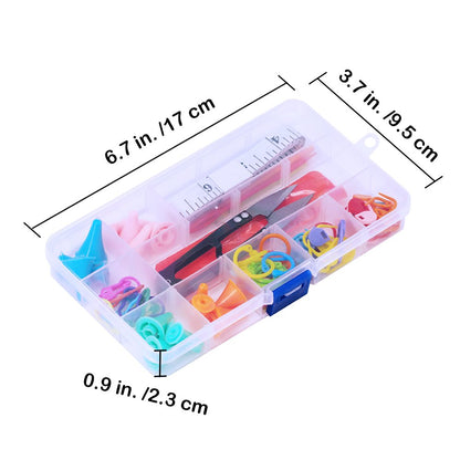 Bamboo Knitting Needles Set, Exquiss 18 Pairs Circular(31.5”) Wooden Knitting Needles with Colored Plastic Tube, 36PCS Single Pointed Bamboo Knitting Needles(9.5”), Include Knitting Tools for Weaving