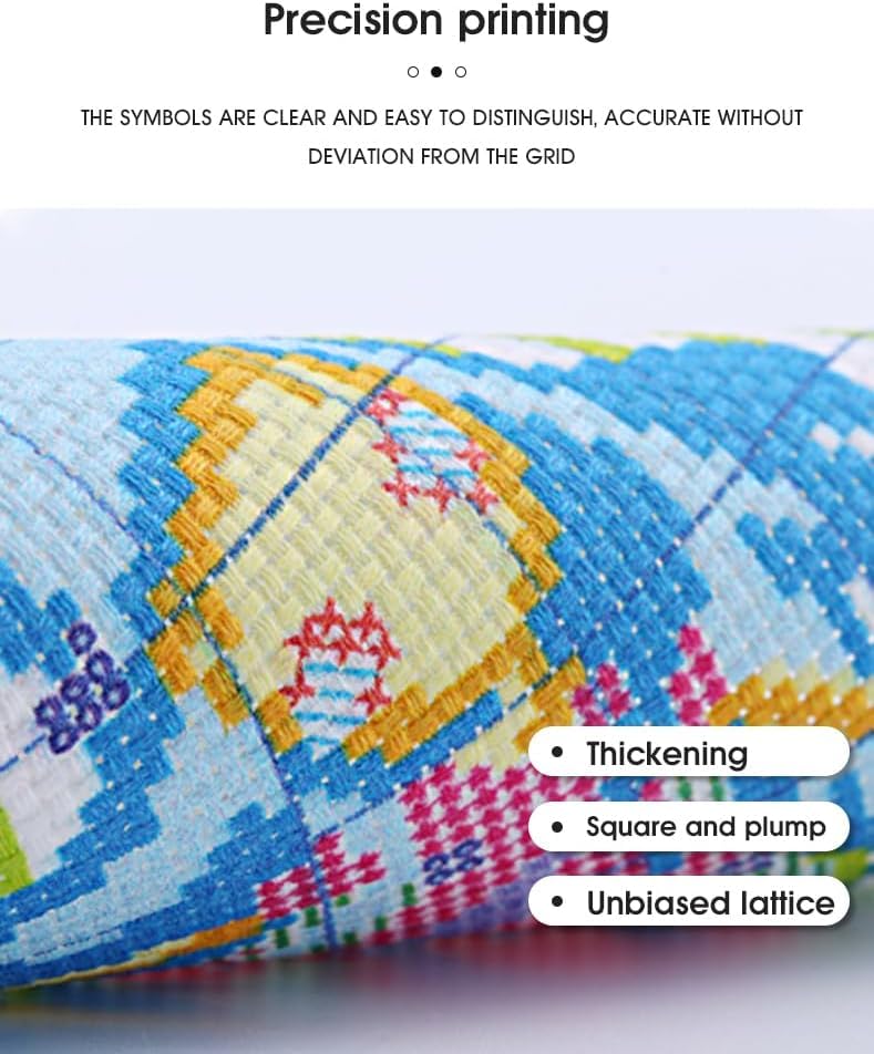 Parrot Stamped Cross Stitch Kits for Adults Beginner,Flower Counted Cross Stitch Kits Printed Stitching Cute Patterns Dimensions Needlepoint Art Crafts Embroidery Kits for Adults Beginners