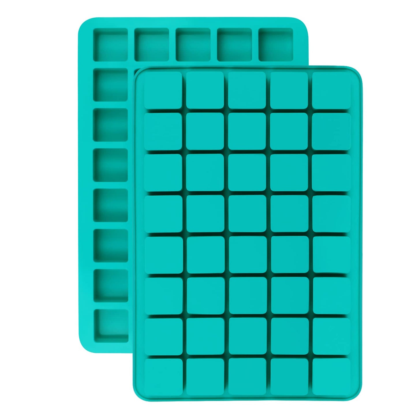 2 Pack 40-Cavity Square Caramel Candy Silicone Molds,Chocolate Forf Truffles, Fat Bombs Keto Snacks, Whiskey Ice Cube Tray,Grid Fondant Mould,Hard Candy Pralines Gummy Jelly Mold