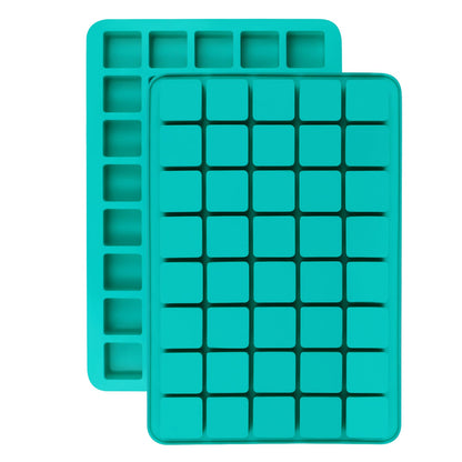 2 Pack 40-Cavity Square Caramel Candy Silicone Molds,Chocolate Forf Truffles, Fat Bombs Keto Snacks, Whiskey Ice Cube Tray,Grid Fondant Mould,Hard Candy Pralines Gummy Jelly Mold