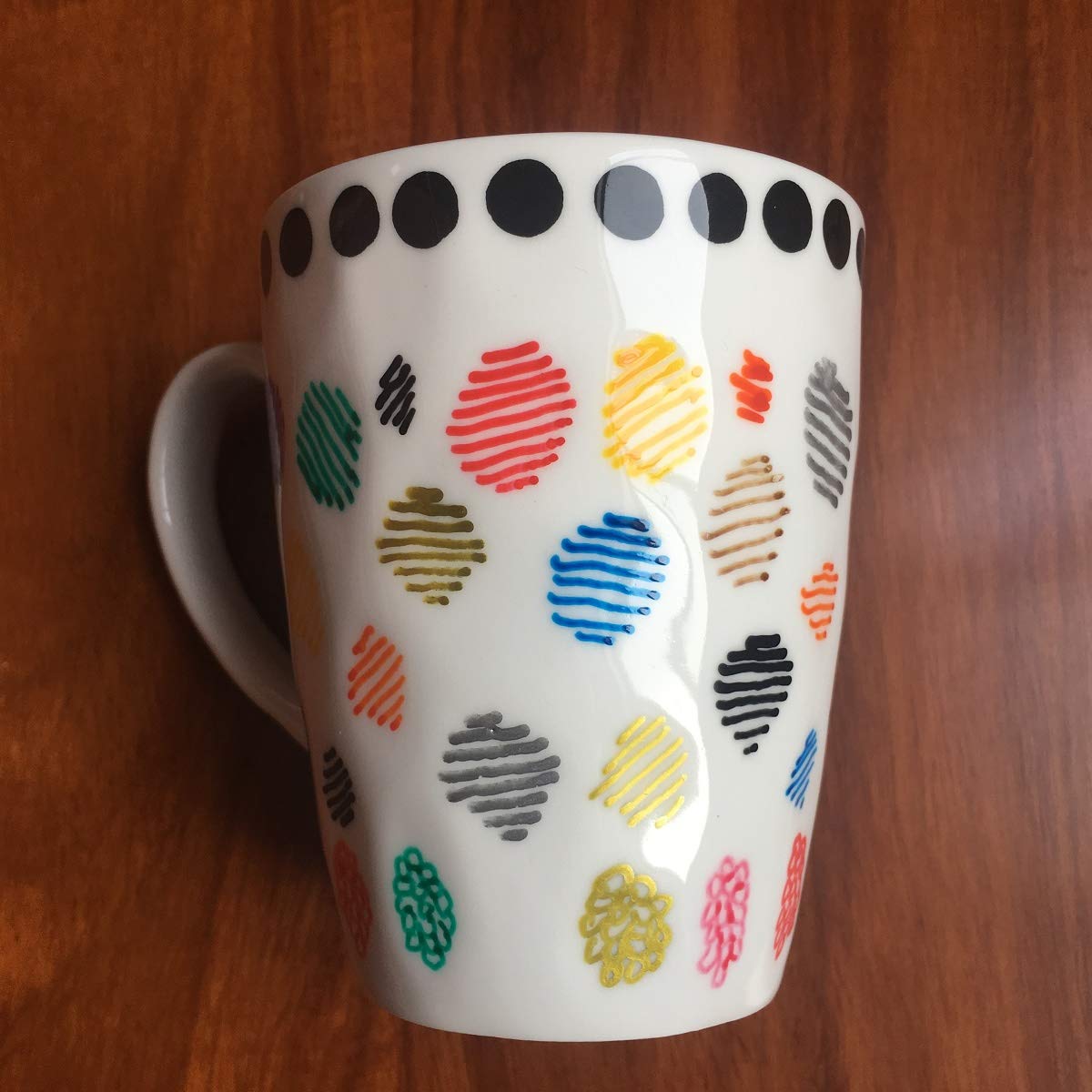 Acrylic Paint Pens for Porcelain, Professional Ceramic painting, 12 colors Water-based, Medium Point, Water and Fade Resistant, DIY on Mugs and other Ceramics for Permanent Collection