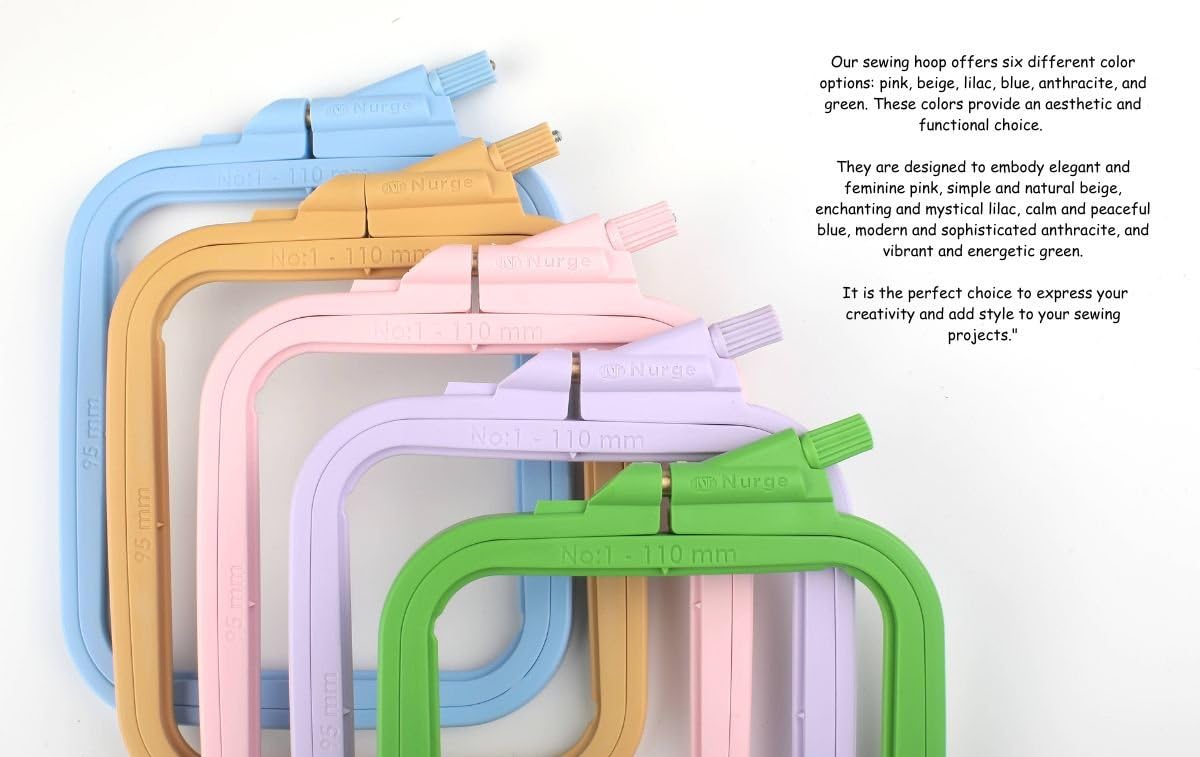 Pink 4 Pcs Set Plastic Square Embroidery Hoop, Cross Stitch Hoops, Punch Needle Hoop , DIY Craft Sewing,ABS Plastic Embroidery Hoops