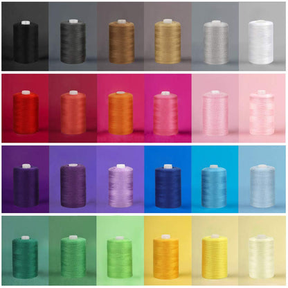 Sewing Thread Sets - 24-Color Mixed Cotton, 1000 Yards for Sewing Machine, DIY Projects
