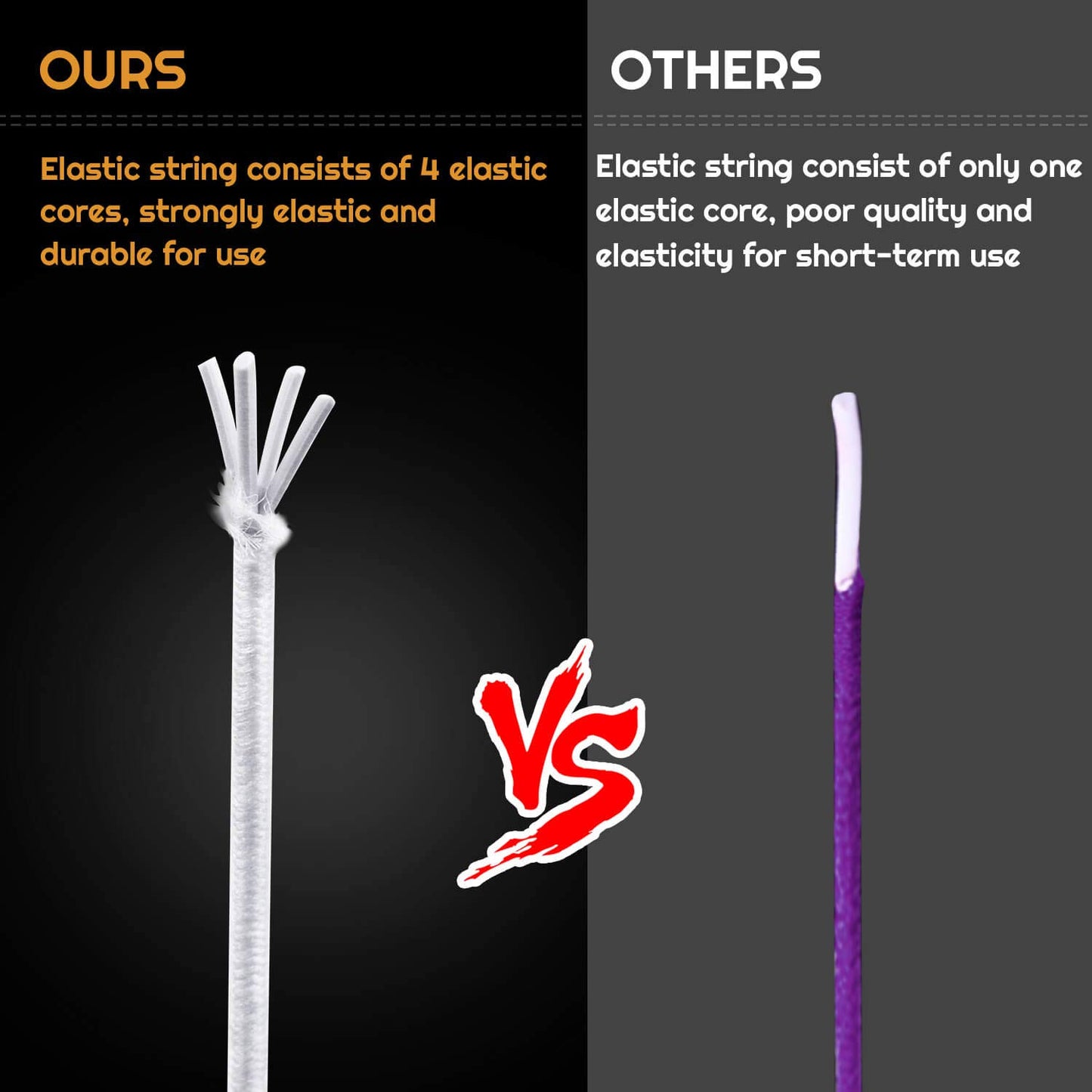 Elastic String, Selizo Stretchy Cord For Bracelets, Necklace, Beading and Sewing (1.2 MM, 109 Yards, White)