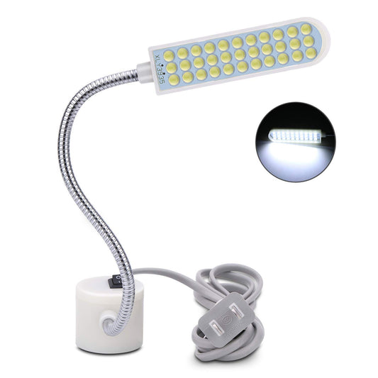 Sewing Machine Light (36LED) Gooseneck Work Light With Magnetic Mounting Base, White Soft Lamp for Lathes, Drill Presses, Workbenches