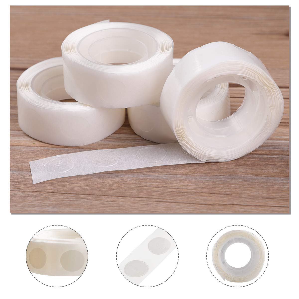 1000pcs Glue Point Clear Balloon Glue Removable Adhesive Dots Double Sided Dots of Glue Tape for Balloons Craft Glue Points Dots Sticky Dots or Wedding Decoration