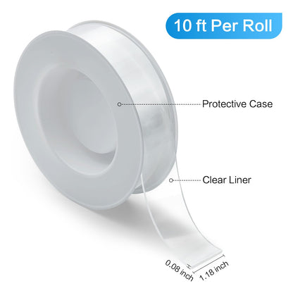 Double Sided Tape Heavy Duty 1.18 Inch x 240 Inch(20ft), Nano Double Sided Adhesive Tape, Clear Mounting Tape for Walls,Picture Hanging Adhesive Strips,Removable & Waterproof Poster Tape