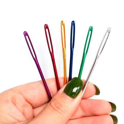 Yarn Needle, Bent Needle Tapestry Needle Set Wool Needles Large-Eye Blunt Needles Sewing Needles Weave Knitting Needles with Box (Random Color)