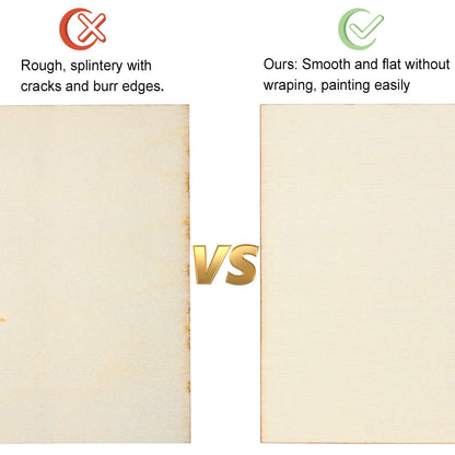 50PCS 4x4 Inch Wood Squares Unfinished Square Wood Pieces for Crafts,Painting, Writing, DIY Supplies, Engraving and Carving, Home Decorations (4x4 Inch 50Pcs)