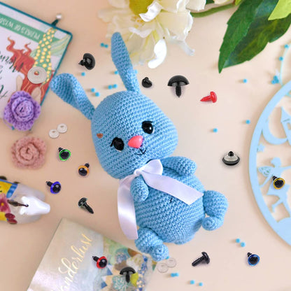 700PCS Safety Eyes for Crochet,6-22mmColorful Glitter Noses with Washers Stuffed Animals Amigurumi Craft Doll Making Teddy Bear Toy