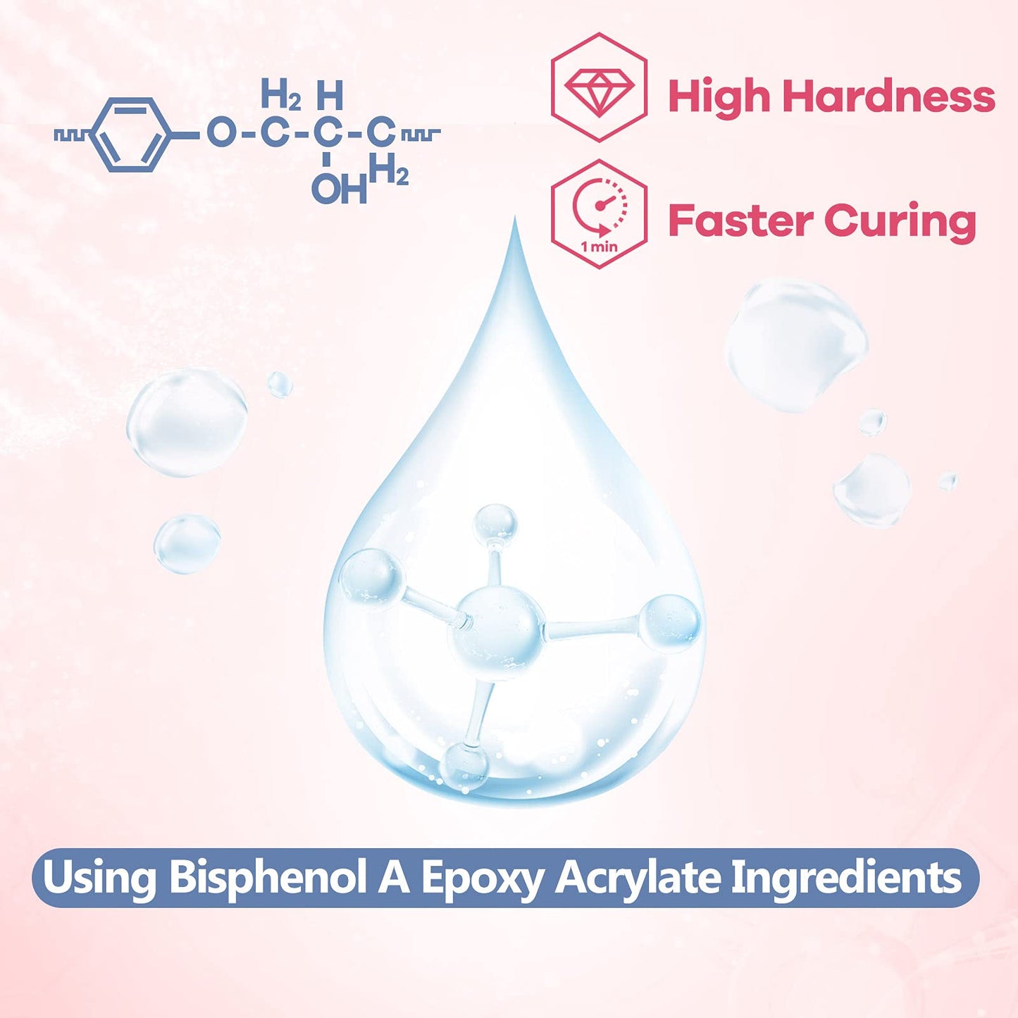 300g UV Resin,Upgraded Hard Type Crystal Clear Epoxy Resin Up Premixed UV Cure for Craft Jewelry Making