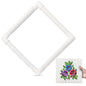 11 Inch Plastic Embroidery Hoop - Snap Needlework Frame White Plastic Sewing Hoops Hand Embroidery Hoops - Snap Needlework Frame Cross Stitch Frame Square Embroidery Hoop for Cross Stitching, Quilting