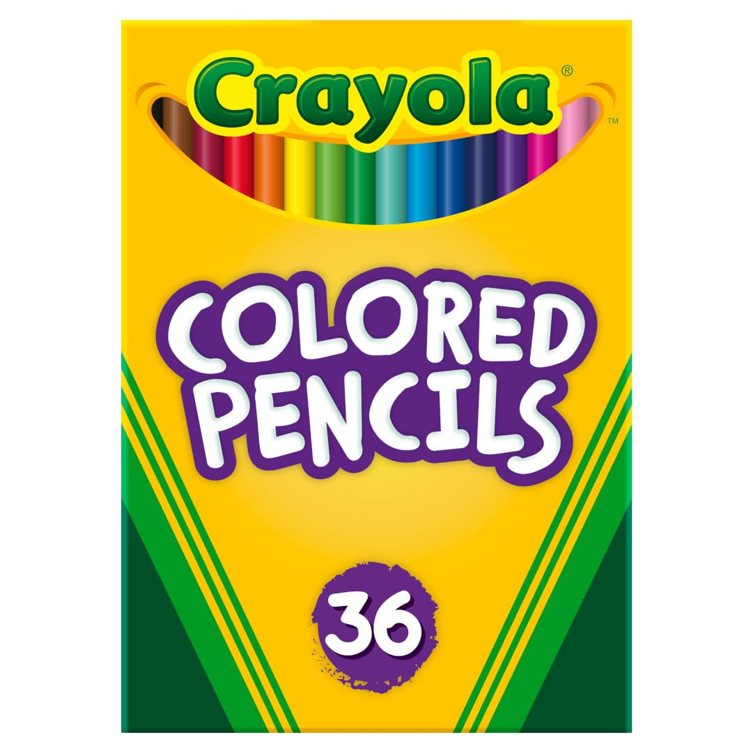 Colored Pencils (36ct), Kids Pencils Set, Arts & Crafts Supplies, Coloring Book Pencils, Gifts for Kids & Toddlers, Ages 3+