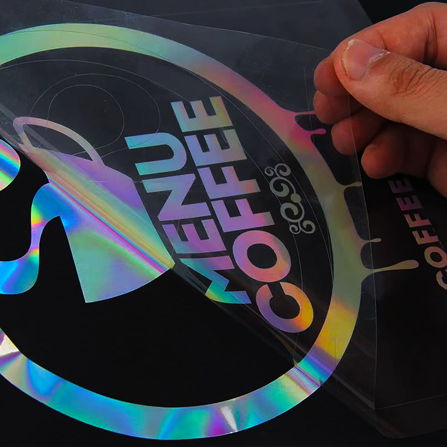 Holographic Heat Transfer Vinyl 12IN x 6FT Rainbow HTV Iron on Vinyl for DIY Iron on Fabrics T-Shirts Hats Compatible with Cricut, Cameo, Heat Press Machines