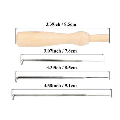 30 Pcs Needle Felting Kit, Wool Felting Needles, 3 Sizes: 3.58/3.39/3.07 inch, Grey, Sharp Point, Iron Material