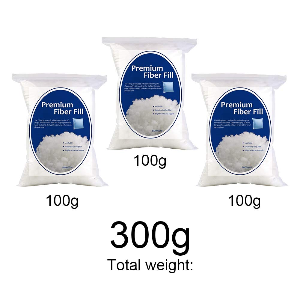 10.5oz Stuffing for Stuffed Animals, Stuffing for Crafts Crochet Stuffing Polyester Fiber Fill Resilience for Fill Fiber Animal Stuffing