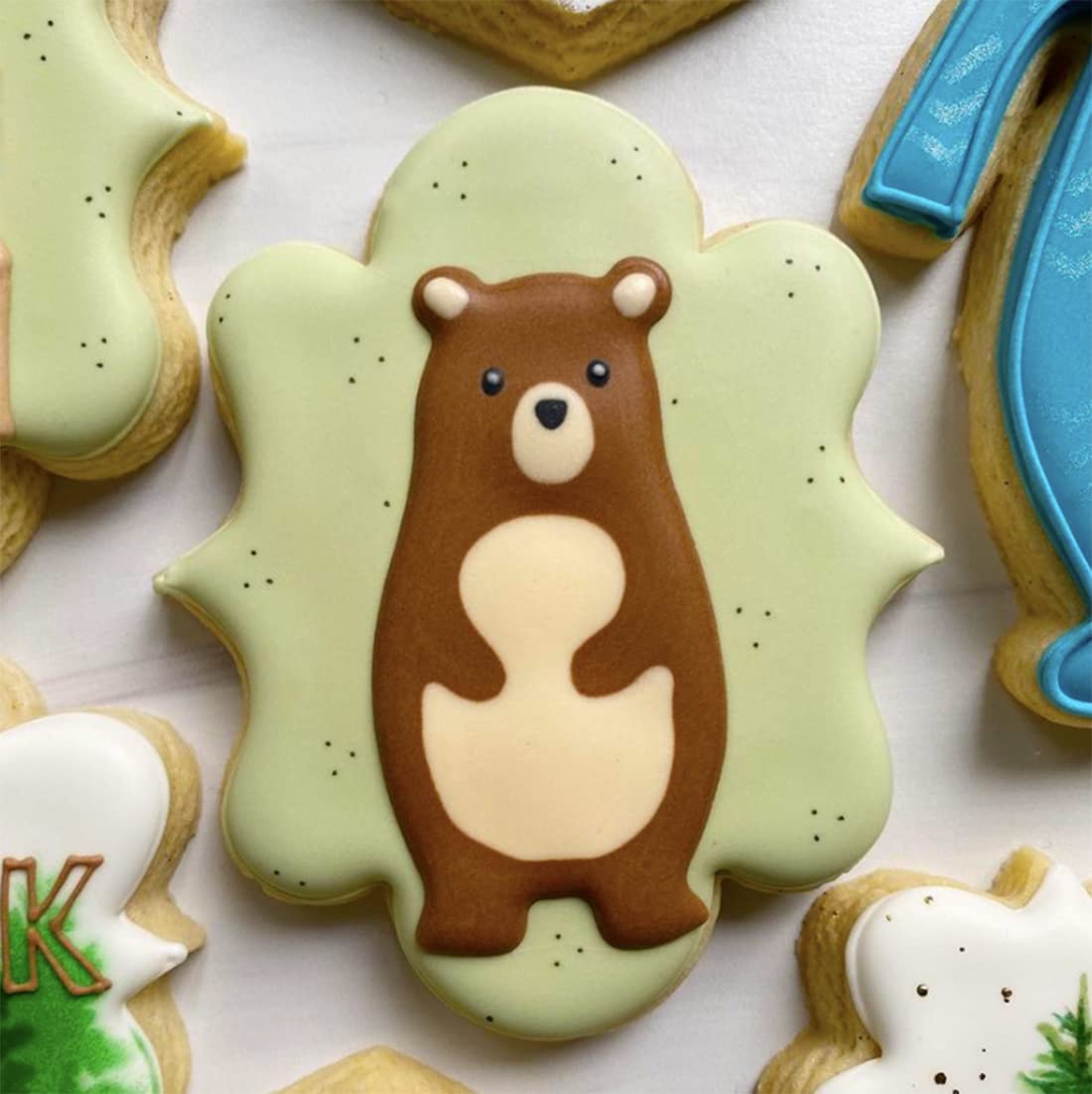 Frame Cookie Cutters 10pcs Stainless Steel Plaque Cookie Cutter Difference Shapes, DIY Fondant Cutters Tiles Metal Pancake Molds for Biscuit Wedding Baking Decorations Holiday Birthday Party