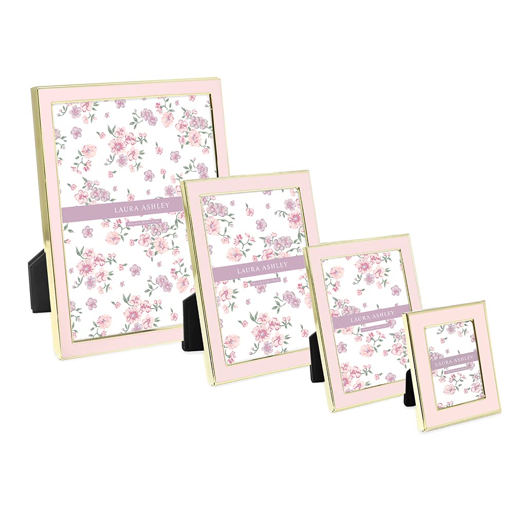 4x6 White Enamel, Silver Metal Edge Picture Frame with Easel, Made for Tabletop Display, Desk, Wall Décor, Gallery Art and More (4x6, White w/Silver)