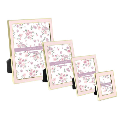 4x6 White Enamel, Silver Metal Edge Picture Frame with Easel, Made for Tabletop Display, Desk, Wall Décor, Gallery Art and More (4x6, White w/Silver)