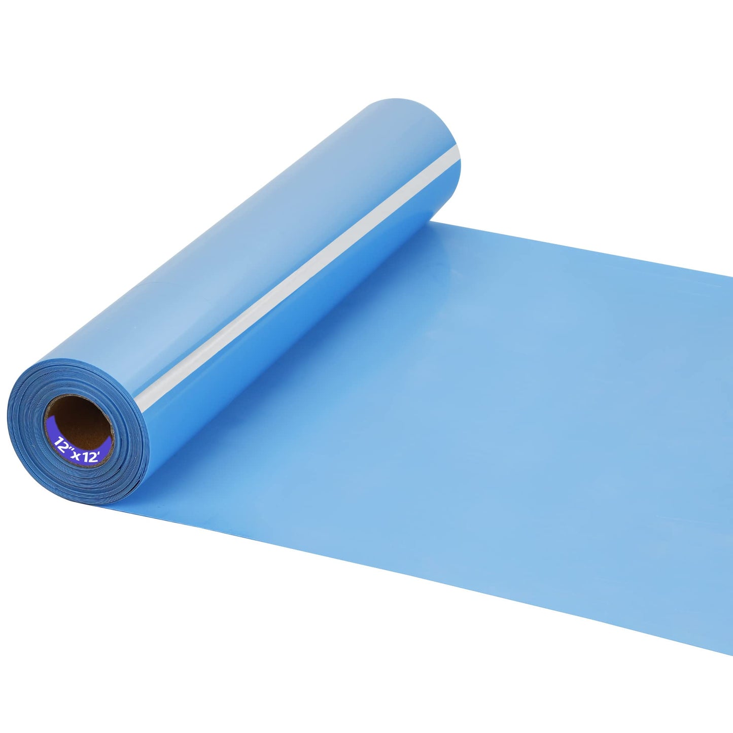 HTV Iron on Vinyl 12Inch by 12ft Roll Heat Transfer Vinyl for T-Shirt HTV Vinyl Rolls for All Cutter Machine - Easy to Cut & Weed for Heat Transfer Design (12ft, Sky Blue)