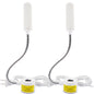 30LEDs Sewing Machine Light, 6 Watt Portable Work Light, Flexible Gooseneck Lampe with Magnetic Base for Workbench Lathe Drill Press(White) (2 Pack)