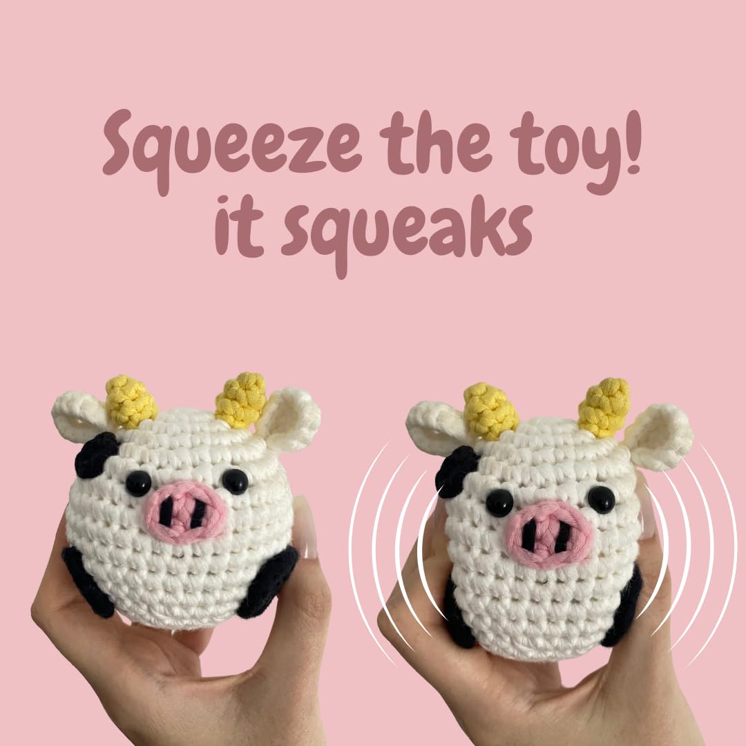 Crochet Kit for Beginners – Kitten | DIY Crochet Animal Kit with Step-by-Step Video – Craft Set for Adults & Kids – Includes Yarn, Hook, Tools & Instructions