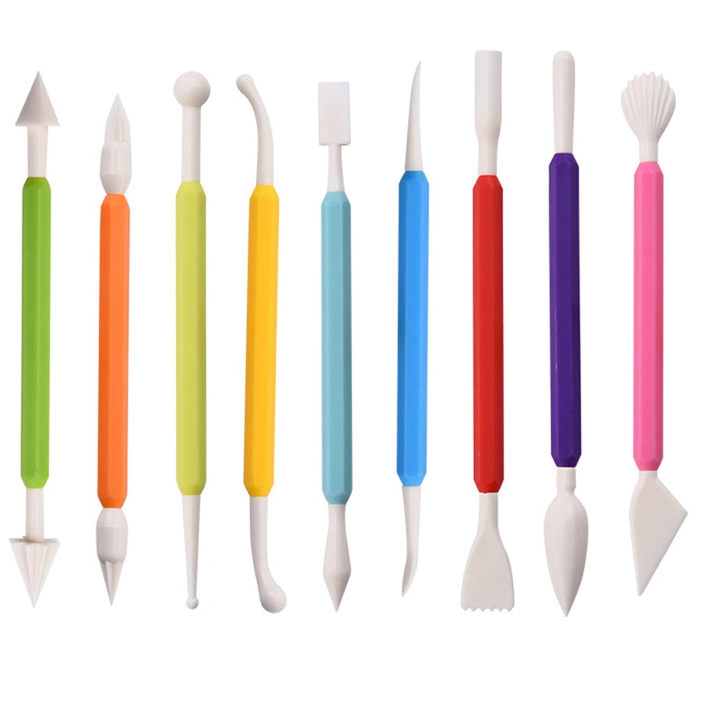 9 Pieces Clay Sculpting Tools, Plastic Modeling Clay Tools for Kids，Double-Head Plastic Ceramic Pottery Tool Kit,Crafts Clay Modeling DIY Kit Cook Decorating Tools for Shaping and Sculpting