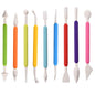 9 Pieces Clay Sculpting Tools, Plastic Modeling Clay Tools for Kids，Double-Head Plastic Ceramic Pottery Tool Kit,Crafts Clay Modeling DIY Kit Cook Decorating Tools for Shaping and Sculpting