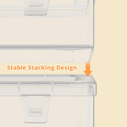 Bead Organizer Box(Red,Yellow,Blue), 31Pcs Small Bead Organizers and Storage Plastic Cases Mini Clear Containers Boxes with Hinged Lid and Rectangle for Bracelet Making DIY Jewelry Craft