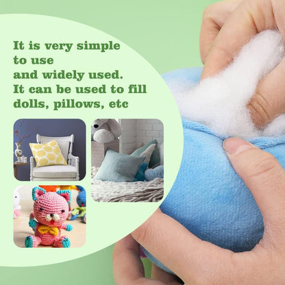 100g/3.5oz Premium Polyfill Stuffing for Stuffed Animals, Polyester Fiber Filling Stuffing, Fluff Polyfill Stuffing High Resilience Stuffing for Crafts, Crochet Stuffing