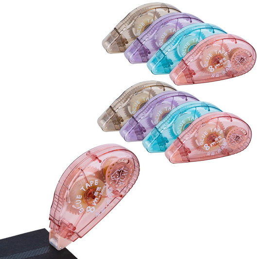 8 Pack Double Sided Tape Roller, Scrapbooking Tape, Permanent Adhesive Dots Tape Dispenser Runner for Crafts and Arts Projects, Photo-Safe