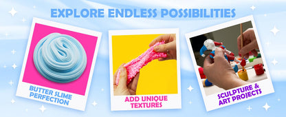 Original Stationery Soft Clay for Slime Making, Versatile Slime Add Ins, Moldable Modeling Clay Slime for Art & Easter Craft for Kids, Add to Glue and Shaving Foam to Make Butter Slime- 230 g/ 8.1 oz