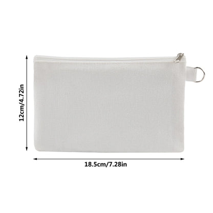30 pcs Sublimation Blanks Makeup Bags Bulk,canvas White Bag,polyester tote bags for sublimation DIY Craft